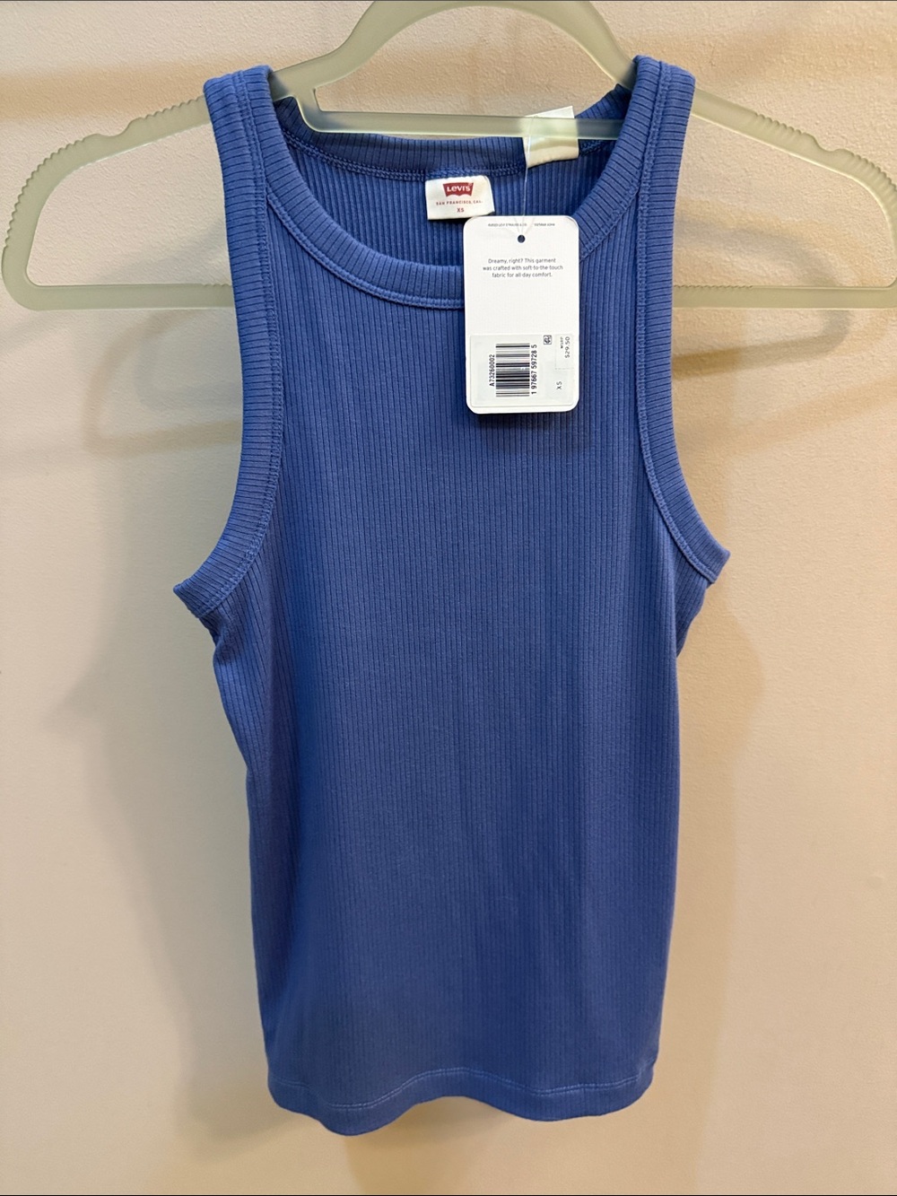 Levi's Ribbed Blue Tank Top